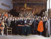 Gerard ter Borch the Younger The Ratification of the Treaty of Munster, 15 May 1648 France oil painting artist
